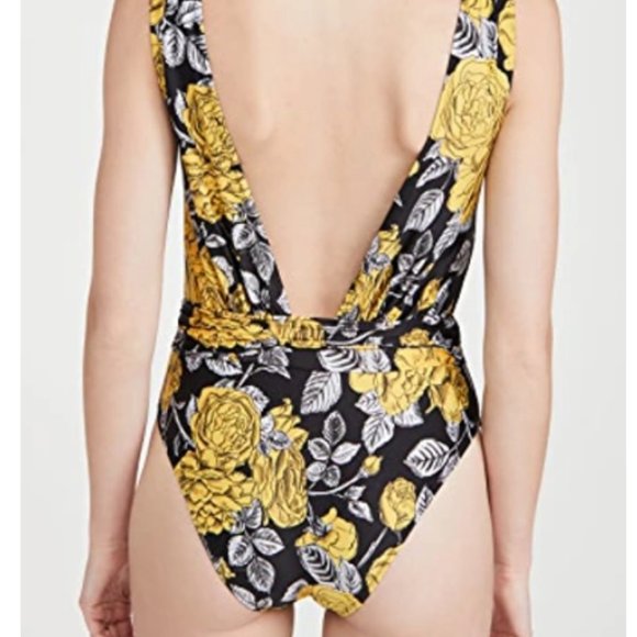 GANNI Floral Stencil One-Piece Swimsuit - Picture 9 of 11
